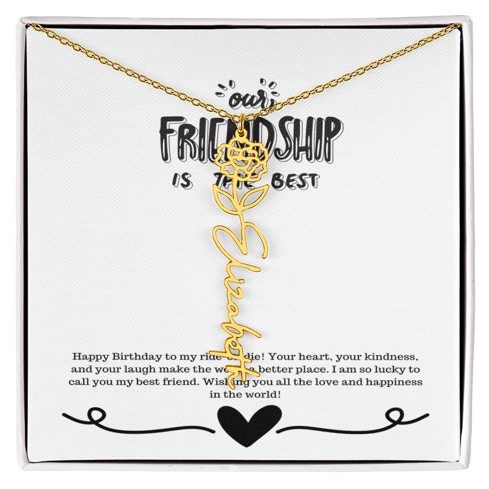 Happy Birthday Friendship Necklace