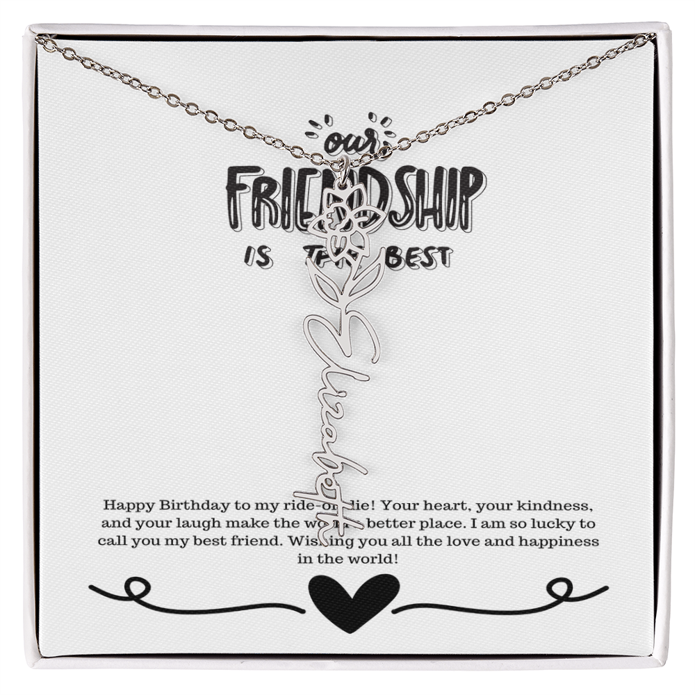 Happy Birthday Friendship Necklace