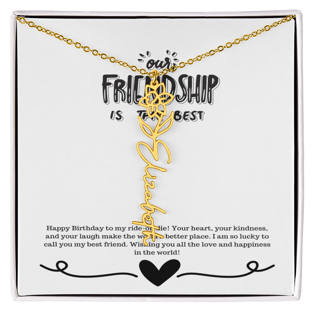 Happy Birthday Friendship Necklace