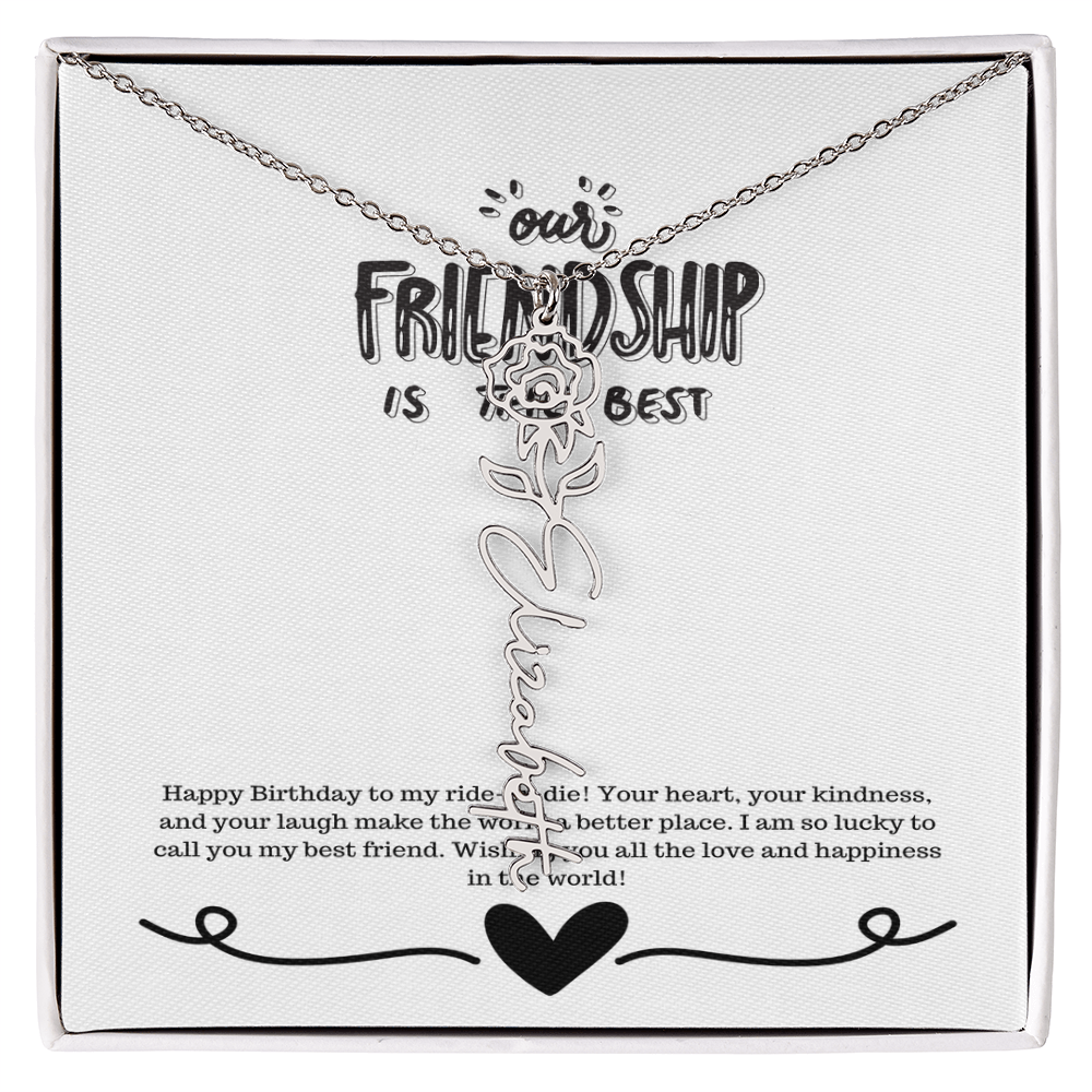 Happy Birthday Friendship Necklace