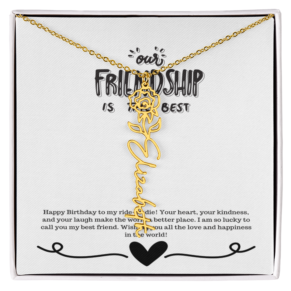 Happy Birthday Friendship Necklace