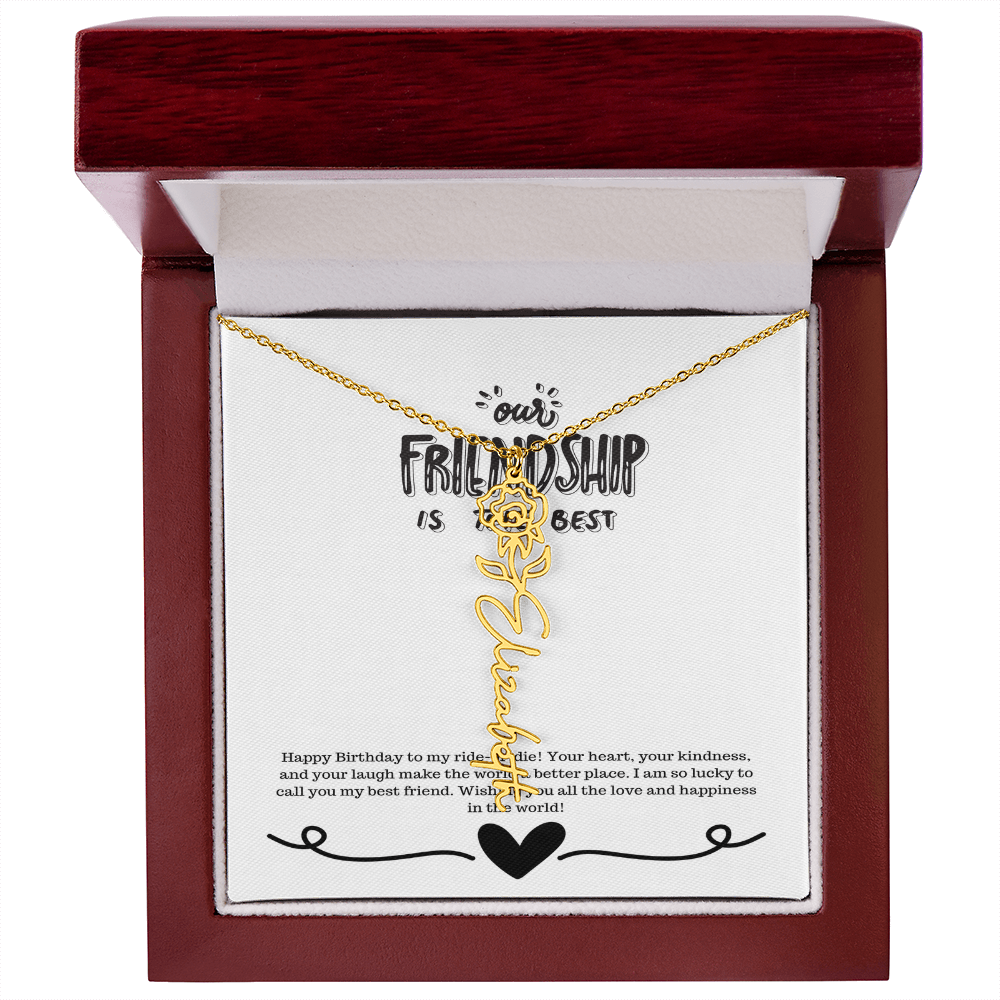 Happy Birthday Friendship Necklace