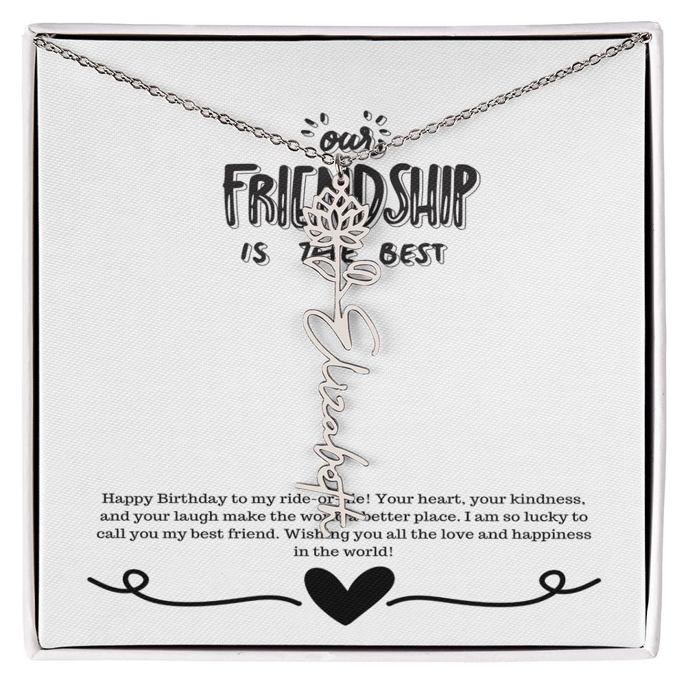Happy Birthday Friendship Necklace