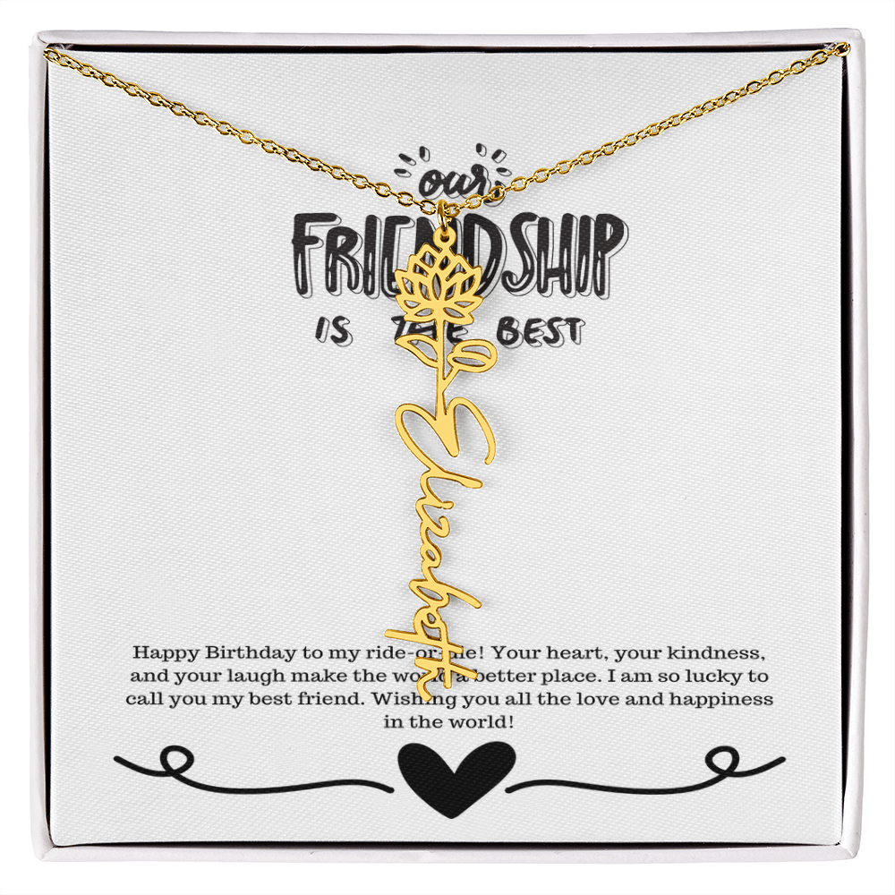 Happy Birthday Friendship Necklace