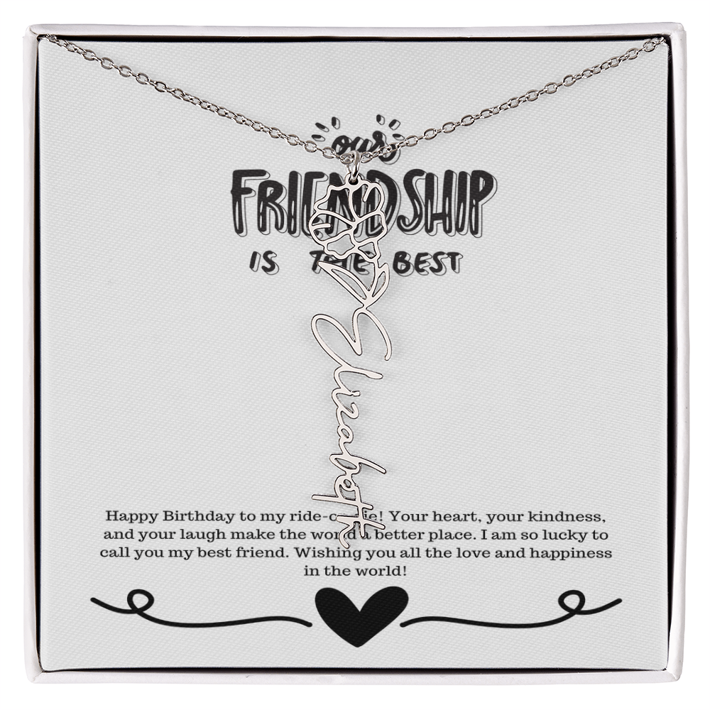 Happy Birthday Friendship Necklace