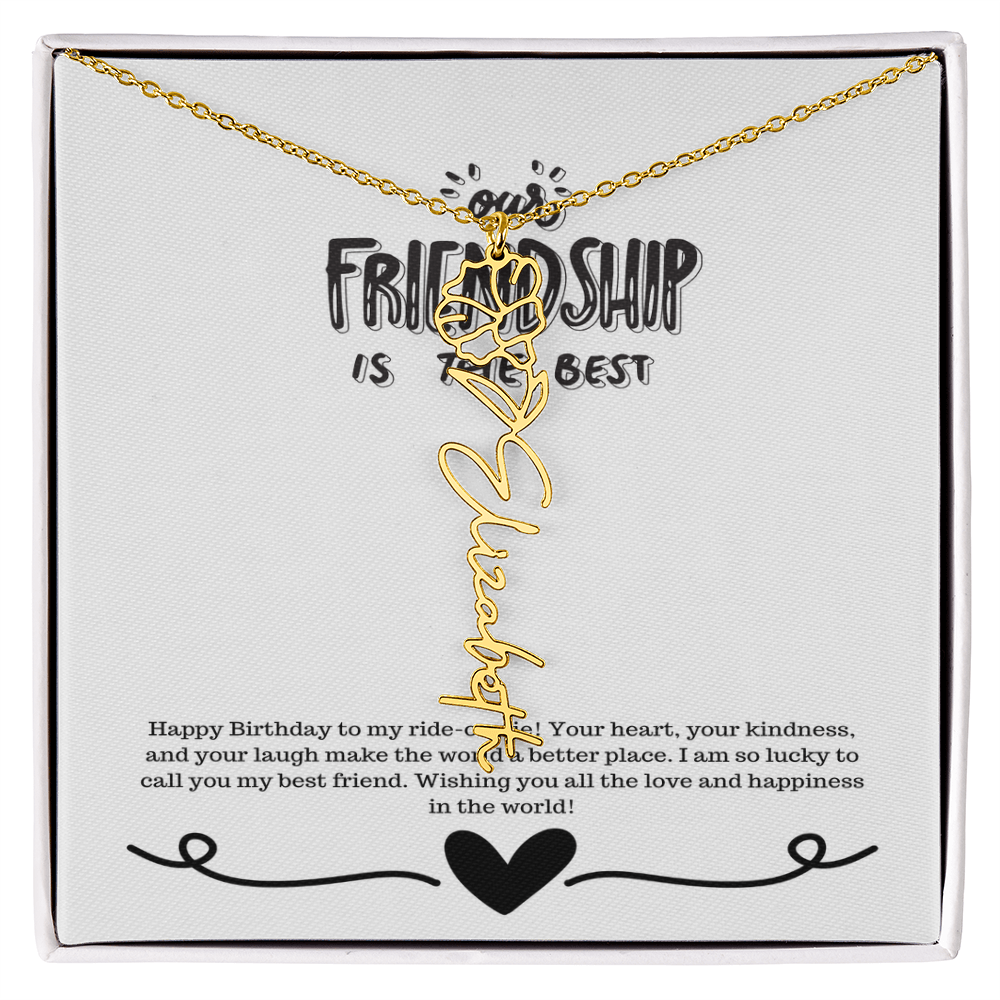 Happy Birthday Friendship Necklace