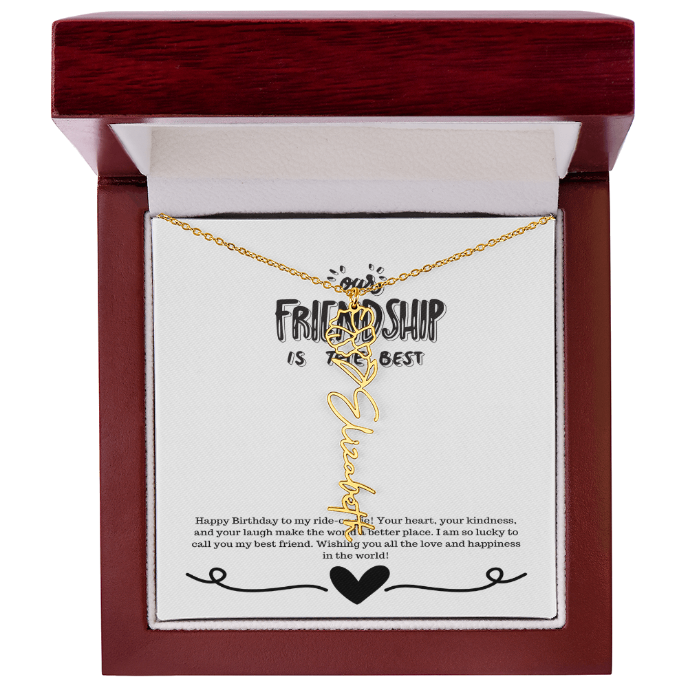 Happy Birthday Friendship Necklace
