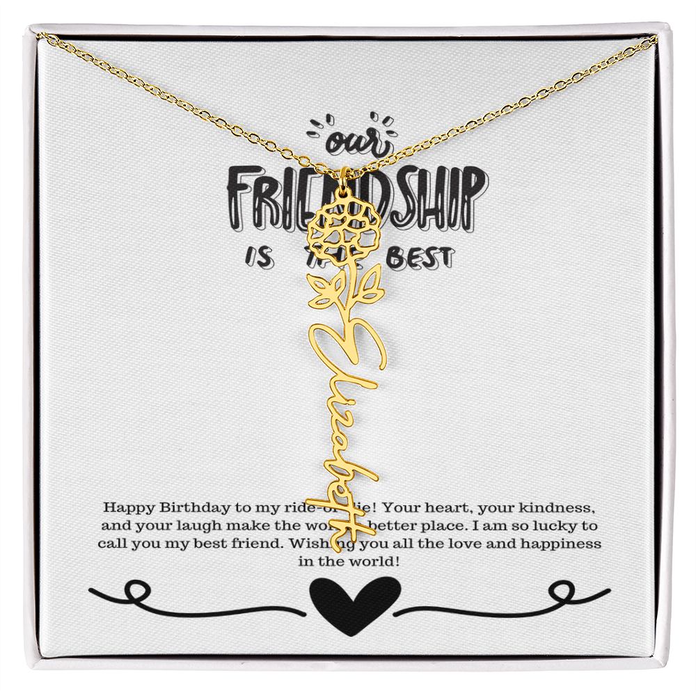 Happy Birthday Friendship Necklace