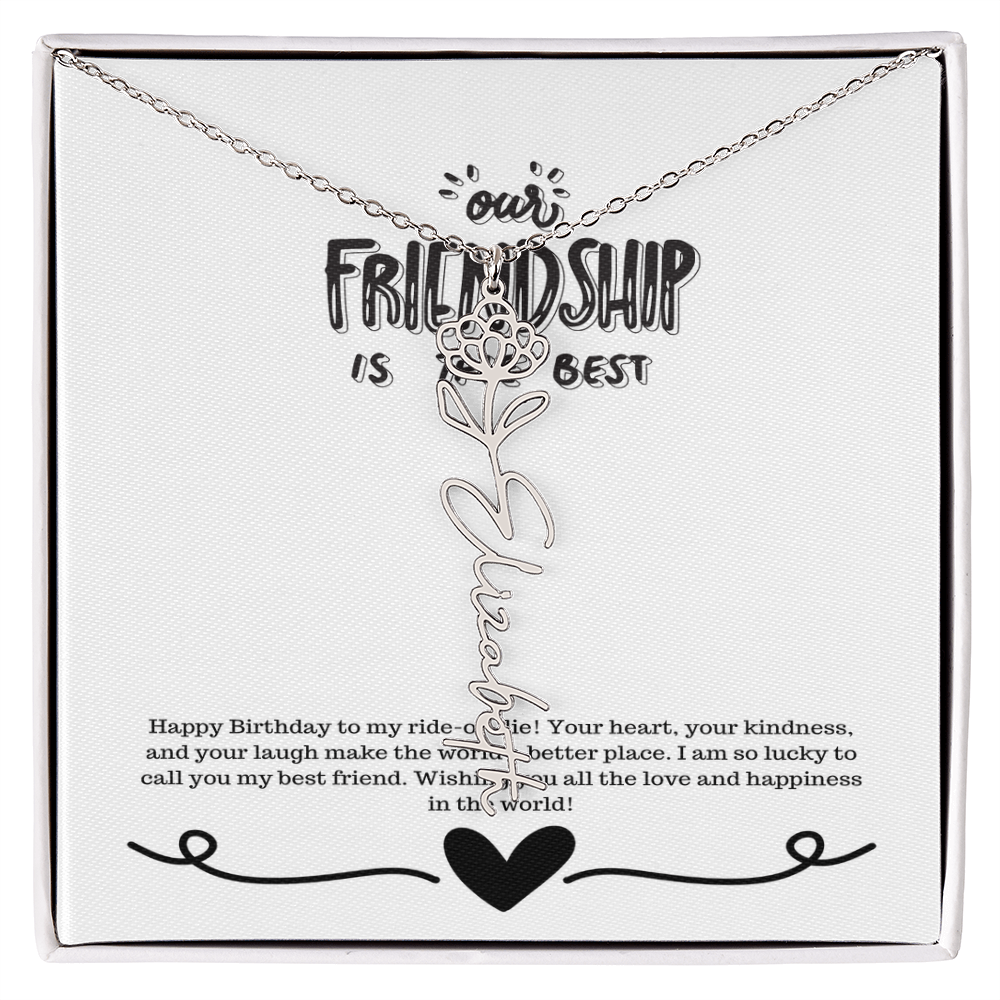 Happy Birthday Friendship Necklace