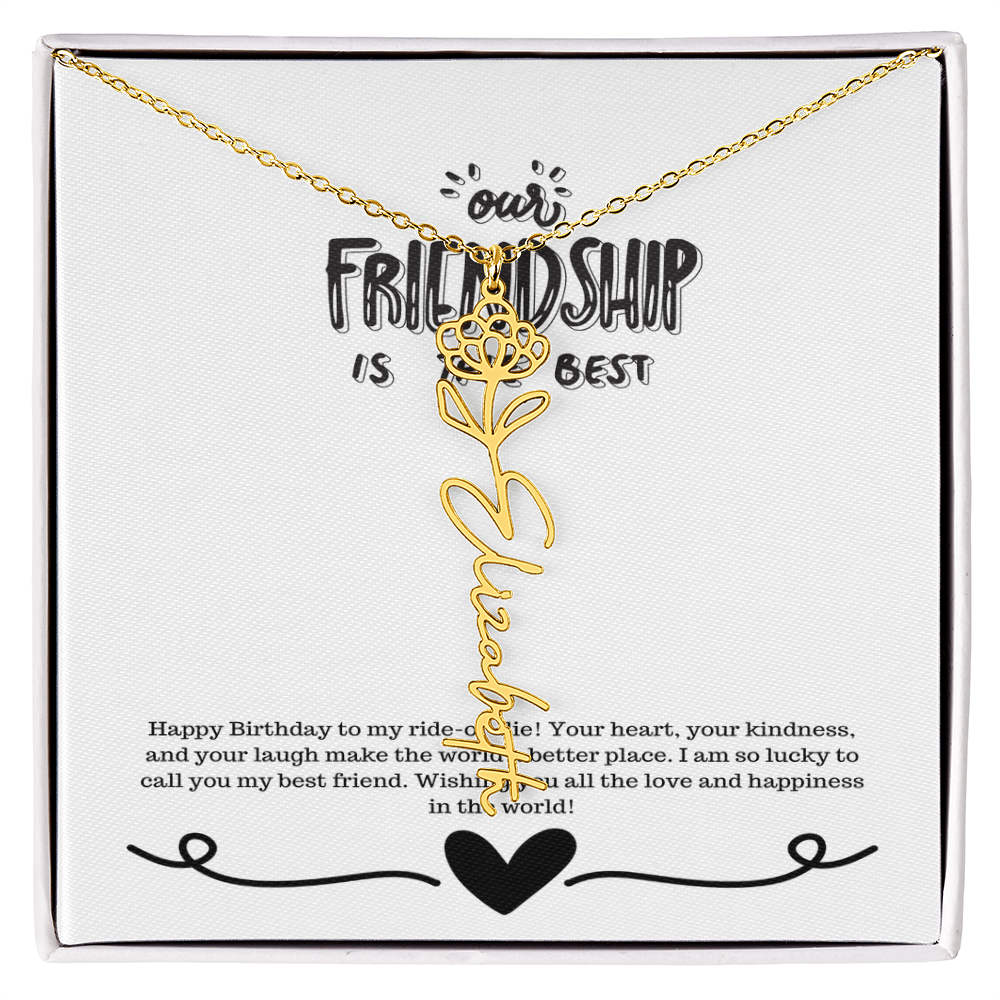 Happy Birthday Friendship Necklace