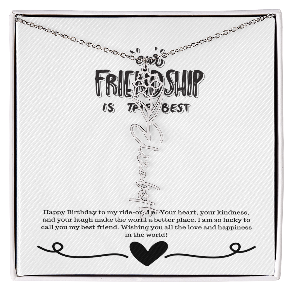 Happy Birthday Friendship Necklace