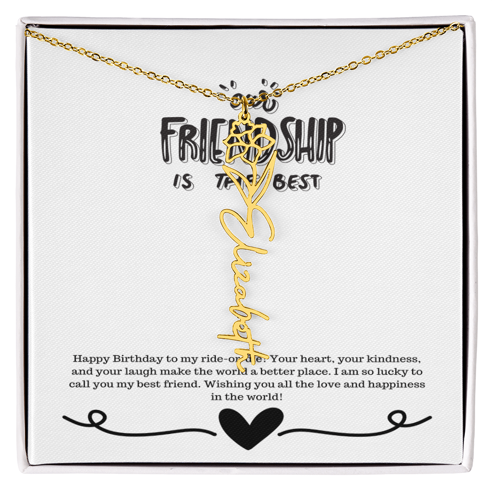 Happy Birthday Friendship Necklace