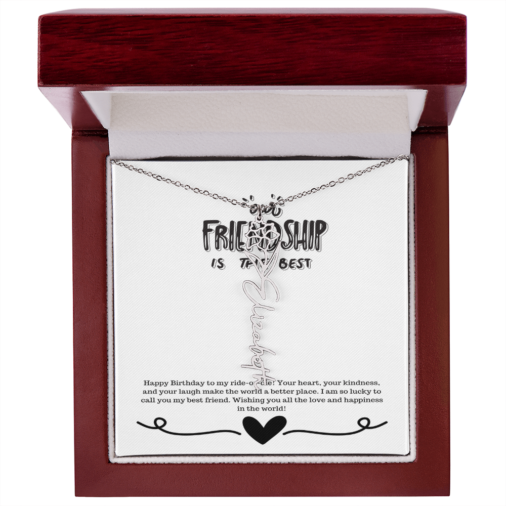 Happy Birthday Friendship Necklace