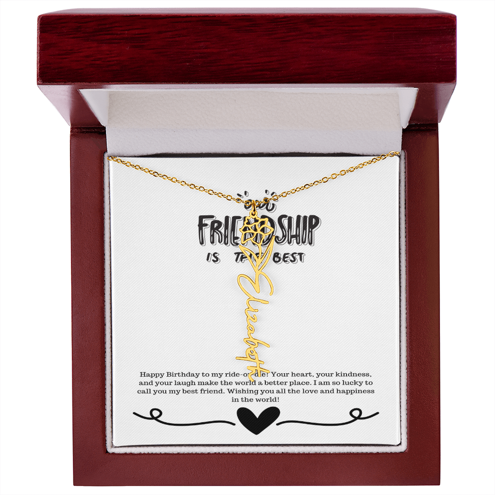 Happy Birthday Friendship Necklace