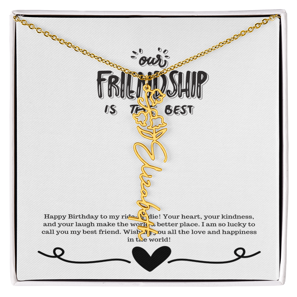 Happy Birthday Friendship Necklace
